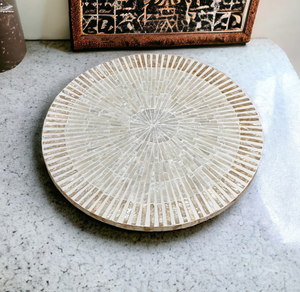 Superior personalizado Vintage MOP Lazy Susan Industrial giratorio bandeja para servir estante de especias de vidrio para restaurante cocina comedor comida - Product Image 2