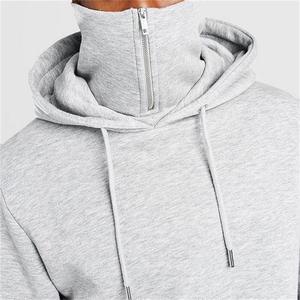 New Heavyweight Half Face Custom Logo Embroidered Digital Printing Oversized Long Winter Solid Hoodie Men - Product Image 4