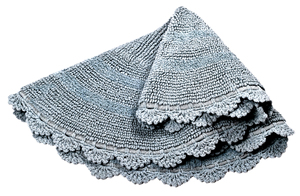 Alfombra de baño de lujo de algodón 100%, ganchillo redondo con borde decorativo hecho a mano, suave y absorbente para uso doméstico o hotelero - Product Image 5