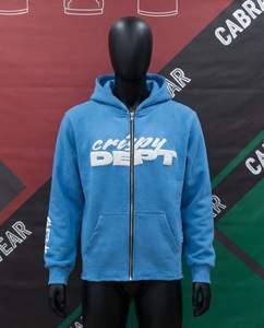 Sudadera con Capucha Personalizada de Algodón 100% Grueso para Invierno, Ajuste Regular, Forro Polar, para Hombre y Mujer, Diseño Liso Teñido con Cuentas - Product Image 5