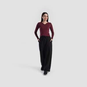 Maroon Rush Fit <b>Top</b> for Fitness High-Performance Apparel - Product Image 4