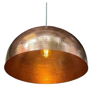 Lámpara colgante martillada colgante redonda de Metal más vendida, acabado antiguo de cobre para sala de estar, Color de forma de tamaño personalizado - Product Image 5