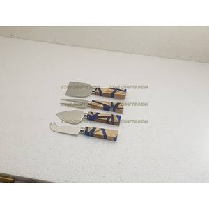 High Quality 18/10 Stainless Steel Flatware Sets with Wood & Resin Handle Cutlery MOQ 100 Set for Wedding and Christmas - Product Image 2