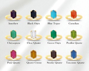 Anillos personalizados al por mayor, hexágono, ónix verde, ajuste de punta de piedras preciosas, anillos de mujer, anillo de plata 925 hecho a mano - Product Image 3