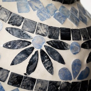 Vase écologique en nacre, motif bleu et blanc, fait main, décoration de luxe pour la maison, vente en gros, décoration intérieure et présentation pour salon - Product Image 4