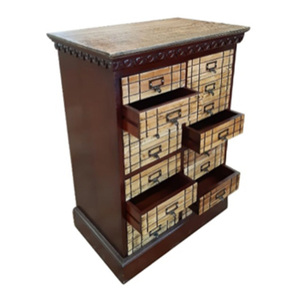 Muebles de salón de diseño moderno con forma de rectángulo de madera de teca de 16 cajones de la mejor calidad para hoteles, apartamentos, escuelas - Product Image 1