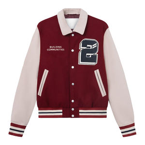 2025 Top Tendance Qualité Logo Personnalisé Plaine Varsity Vestes Porter Varsity Casual Style Quotidien personnalisation complète varsity veste - Product Image 1