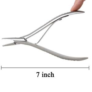 Alicates para Extensiones de Cabello de Acero Inoxidable, Plateados, Multifuncionales, de Punta Plana con Dientes, Herramientas para Remover Extensiones de Cabello de Queratina - Product Image 4