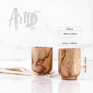 Mug élégant et classique en bois d'olivier fait à la main, écologique, pour les fêtes - Product Image 2