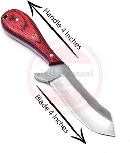 Cuchillo pelador de acero de Damasco hecho a mano personalizado, hoja fija, cuchillos peladores de espiga completa, cuchillos de caza - Product Image 2