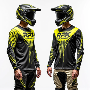 เสื้อแข่งมอเตอร์ครอสชาย แขนยาว แบบสั่งทำพิเศษ สำหรับรถ ATV/มอเตอร์ไซค์ ระบายอากาศ กันลม ชุดแข่งรถมอเตอร์ไซค์ - Product Image 3