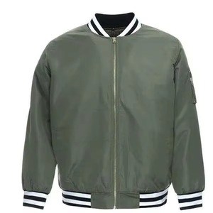 Veste coupe-vent décontractée de grande taille bon marché pour hommes blousons de bombardier vente en gros blouson léger coupe ajustée pour hommes - Product Image 2