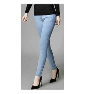 Vente chaude à la mode taille haute femmes jean pantalon personnalisé tenue décontracté respirant coupe ample avec plat avant Style - Product Image 1