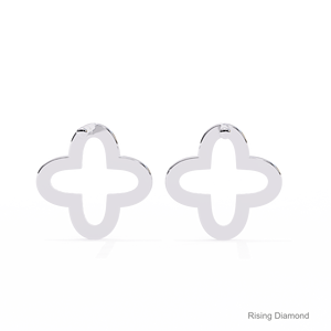 0,3 CTW corte redondo laboratorio cultivado diamante Stud pendientes CVD diamante certificado Oro Blanco regalo de aniversario - Product Image 4