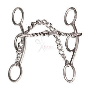 Bocado de Acero Inoxidable Profesional para Adiestramiento de Caballos, 5.5 Pulgadas, Alta Calidad, Reutilizable, con Boquilla Retorcida - Product Image 2