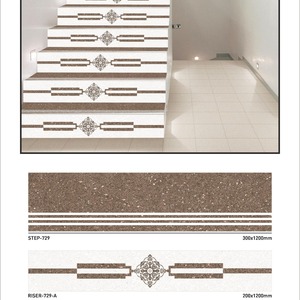 Vistaar Matt Marble Look GVT Step 1200x300mm Riser 1200x200mm Baldosas de escalera de porcelana antideslizantes 11mm - Product Image 1