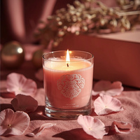 Bougie parfumée à mèche en bois crépitante, dans un bocal en verre ambré transparent, à la cire de soja naturelle, pour une ambiance chaleureuse et douillette