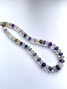 ลูกปัดพลอยกึ่งมัลติเจมสโตน 1 เส้น สำหรับทำเครื่องประดับชั้นดี - Product Image 2