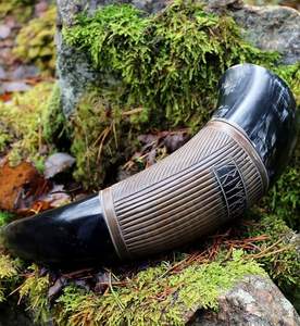 Corne à boire Viking en agate sculptée de taille XL du meilleur fournisseur, technique de polissage God Grace de haute qualité, directement d'Inde - Product Image 1