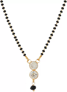 Hermoso Mangalsutra de diseñador con doble cadena y diseño de colgante de corazón a los mejores precios - Product Image 5