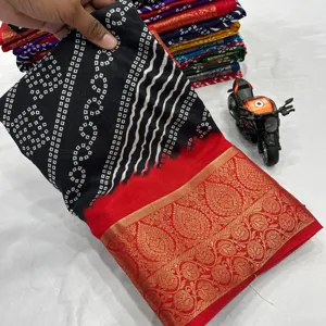 FULPARI Nouveau Meilleur TISSU IMPORTÉ REGARD UNE BELLE SOIE SUPER DOLA SAREE EN SOIE DOLA DOUCE ET BORDURE JEQURD LOURDE AVEC