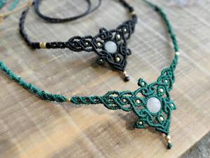 Bracelet HARI OM CREATIONS en argent vintage fait main, forme ovale, pierres d'amazonite, macramé bohème, corde multi-plaquée, IGI - Product Image 3