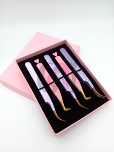 Pince à épiler professionnelle pour Extension de cils, différents Styles et couleurs, avec pointe Plasma, Instruments de beauté en acier inoxydable - Product Image 3