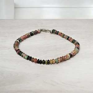 Multi Tourmaline Gemstone Beaded Bracelet 6-8mm Natural Stone Jewelry for Women Boho Style Global Trend 2025 Pick - Product Image 4