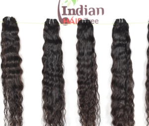 100% High Quality Natural Color Black Remy Indian Human Hair Bundles Wavy Peruvian Deep Virgin Weave Aligned Cuticle <b>Extensions</b> - Product Image 3