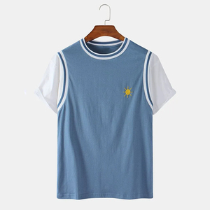 Camiseta Unisex 2025 de Corte Regular con Estampado Personalizado, Alta Calidad, 100% Algodón, Color Sólido, Lisa, Cómoda, con Logotipo Frontal para Hombre - Product Image 1