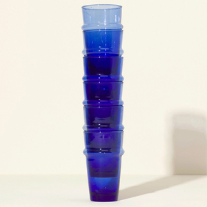 Verres à boire traditionnels marocains authentiques en verre Beldi, faits à la main, colorés - Product Image 2
