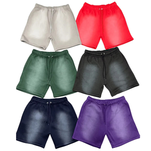 Pantalones cortos lavados con ácido, pantalones cortos transpirables de alta calidad para hombre, logotipo personalizado, haz tus propios pantalones cortos lavados con ácido - Product Image 1
