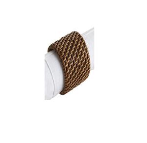 Vente en gros pas cher Anneau de serviette en rotin avec strass boucle de serviette pour décor de serviette de mariage - Product Image 1