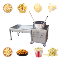 Machine à pop-corn de maïs de bouilloire de caramel commerciale d'acier inoxydable machine industrielle de fabricant de pop-corn à vendre