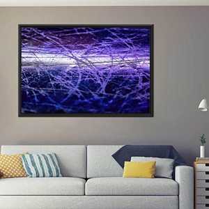 Abstract Purple <b>Wall</b> <b>Hangings</b>: Modern <b>Wall</b> Decor Canvas Print,1P:Black Framed - Product Image 1