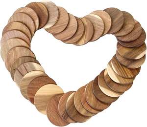 Posavasos de nogal Tabletop Deluxe Posavasos de madera de acacia a granel para casas de estilo de granja por HF CRAFTS al precio más barato - Product Image 1