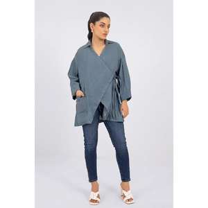 Camisa de Lino 100% Teñida en Tono Índigo WGK-DNW-DY-1949 - Product Image 3