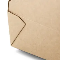 Contenants alimentaires en carton brun de 1500 ml, hermétiques, empilables, grands cartons à lunch - 200 pcs/carton