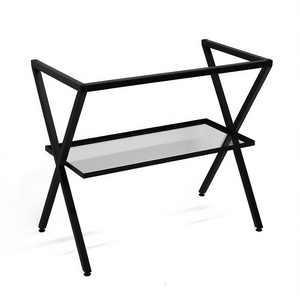 100CM MATT BLACK METAL <b>EASEL</b> Wall Shelves - Product Image 2