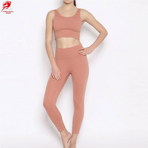 Women Long Sleeve Gym Set Stretch Fit <b>Top</b> <b>and</b> <b>Leggings</b> Ideal for Fitness Workout Gym <b>and</b> Daily Activewear - Product Image 1