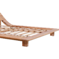 Lit double style moderne avec cadre en bois de teck, lit en bois d'Indonésie