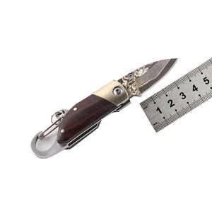 Cuchillo de caza G10 Damasco con mango de hoja de acero personalizado, mango de Micarta, cuchillo plegable EDC, cuchillo de bolsillo plegable - Product Image 6