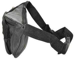 Riñonera genuino de cuero negro, cuero puro - Product Image 3