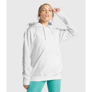 Sudadera con Capucha para Mujer de Alta Calidad, Transpirable, de Algodón y Felpa, con Cierre, Estilo Largo y Recortado para la Temporada de Invierno, Hecha en Pakistán - Product Image 3