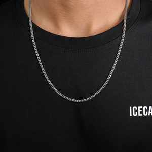 <b>Silver</b> 3MM Cuban Link Chain <b>and</b> <b>Bracelet</b> Bundle for Gift Occasions - Product Image 3