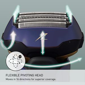 Rasoir électrique 5 lames pour hommes, utilisation humide et sèche, avec tondeuse escamotable et tête pivotante flexible, étanche IPX7, pour le corps - Product Image 6
