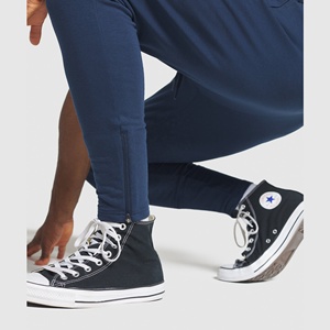 Pantalon polaire d'hiver décontracté pour hommes 400g extra épais avec broderie décoration coupe ample pieds à cordon sans cordon de serrage - Product Image 4