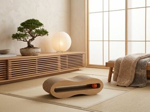 Griffoir pour chat de luxe Amistar de haute qualité, écologique, en carton ondulé, Infinity avec herbe à chat, sans danger pour les chats de toutes tailles - Product Image 4