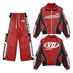 Conjunto deportivo de 3 piezas con chaqueta con cremallera, pantalón y pantalones cortos, 100% nailon, logotipo personalizado, cortavientos extragrande para hombre - Product Image 3