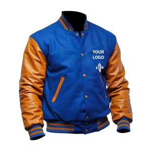 Chaqueta de invierno con logotipo personalizado más vendida Chaqueta universitaria con cuello acanalado transpirable de poliéster 100% de ATLANTIC - Product Image 1